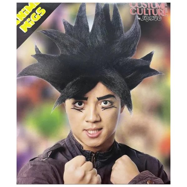 Anime Warrior Adult Black Costume Wig Hot on Sale - Image 4