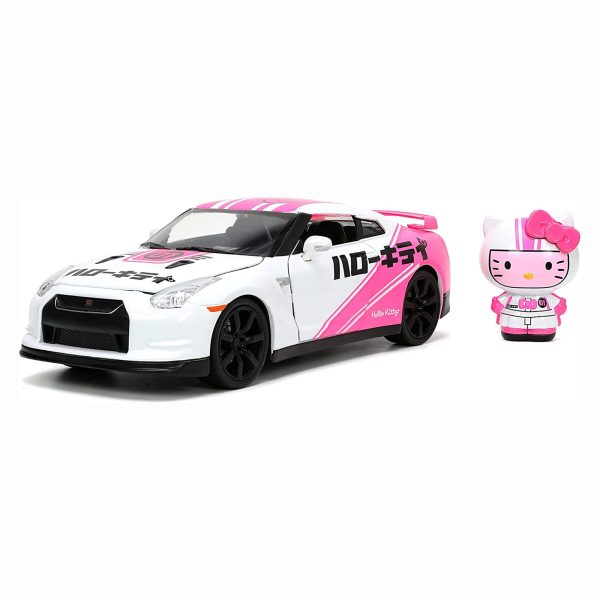 Hello Kitty Toyko Speed 1:24 2009 Nissan GT-R R35 Die Cast Vehicle with Figure For Sale