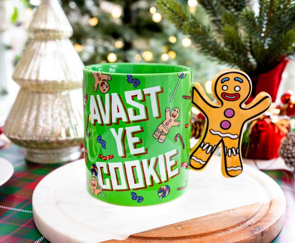 Shrek Gingerbread Man  Avast Ye Cookie  Ceramic Mug With Sculpted Handle For Cheap - Image 3